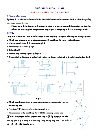 Lý thuyết và Bài tập Vật lí Lớp 11 - Phương pháp xác định chiều của dòng điện cảm ứng (Có lời giải)